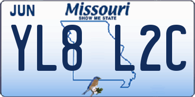 MO license plate YL8L2C
