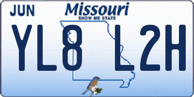 MO license plate YL8L2H