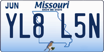MO license plate YL8L5N