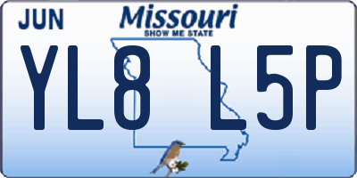 MO license plate YL8L5P