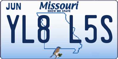 MO license plate YL8L5S