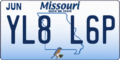 MO license plate YL8L6P
