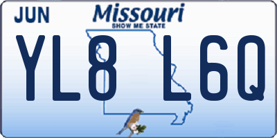 MO license plate YL8L6Q
