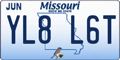 MO license plate YL8L6T