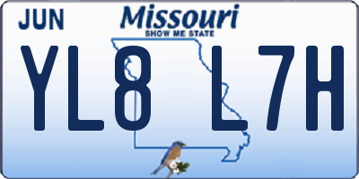 MO license plate YL8L7H