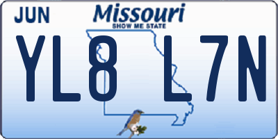MO license plate YL8L7N