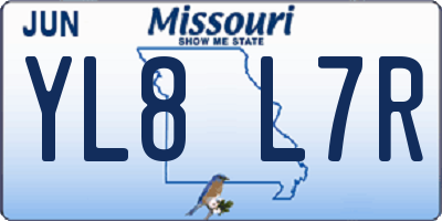 MO license plate YL8L7R