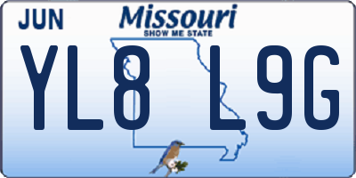 MO license plate YL8L9G