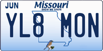 MO license plate YL8M0N