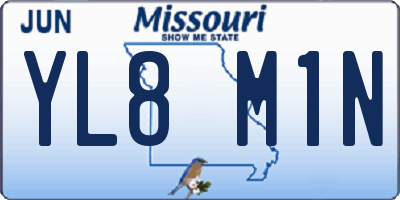 MO license plate YL8M1N