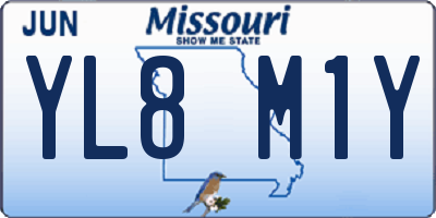 MO license plate YL8M1Y
