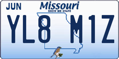 MO license plate YL8M1Z