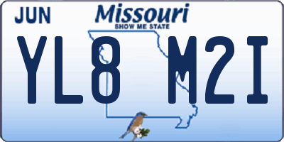 MO license plate YL8M2I