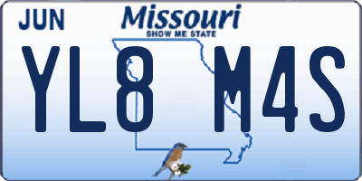 MO license plate YL8M4S