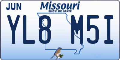 MO license plate YL8M5I