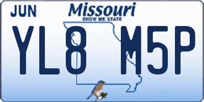 MO license plate YL8M5P