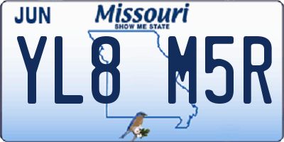MO license plate YL8M5R