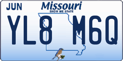 MO license plate YL8M6Q