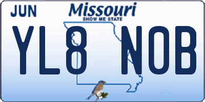 MO license plate YL8N0B