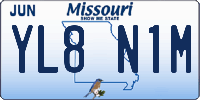 MO license plate YL8N1M