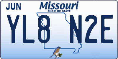 MO license plate YL8N2E