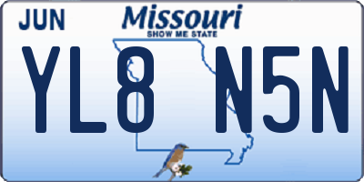 MO license plate YL8N5N