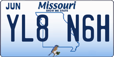 MO license plate YL8N6H
