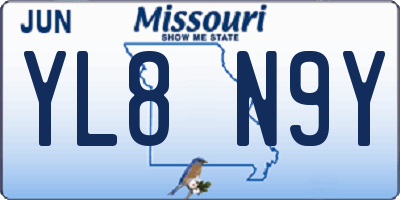 MO license plate YL8N9Y