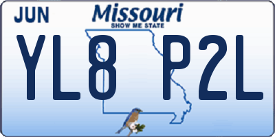 MO license plate YL8P2L