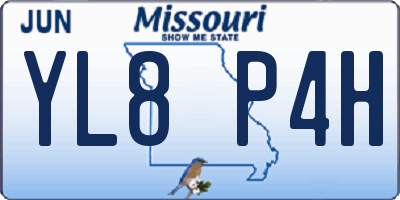 MO license plate YL8P4H