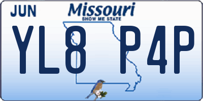MO license plate YL8P4P