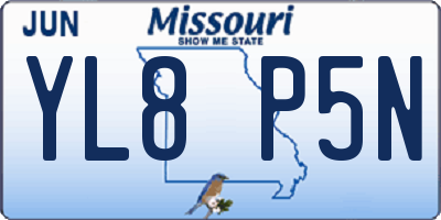 MO license plate YL8P5N