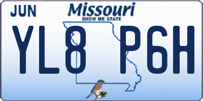 MO license plate YL8P6H