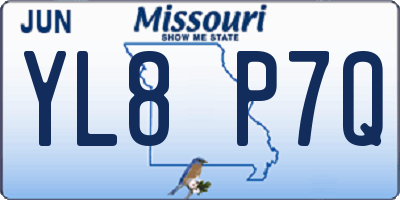 MO license plate YL8P7Q