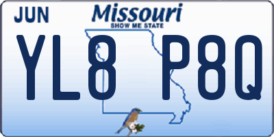 MO license plate YL8P8Q