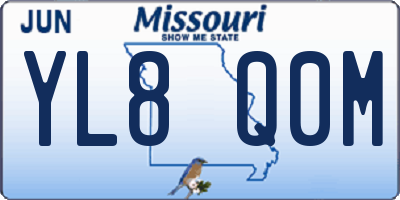 MO license plate YL8Q0M