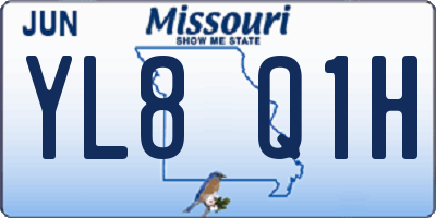 MO license plate YL8Q1H