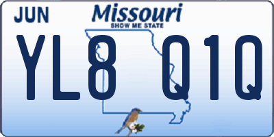 MO license plate YL8Q1Q