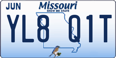 MO license plate YL8Q1T