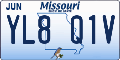 MO license plate YL8Q1V