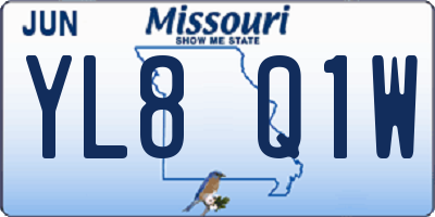 MO license plate YL8Q1W