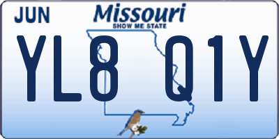 MO license plate YL8Q1Y