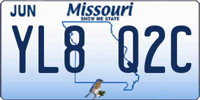 MO license plate YL8Q2C