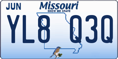 MO license plate YL8Q3Q
