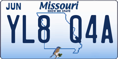 MO license plate YL8Q4A