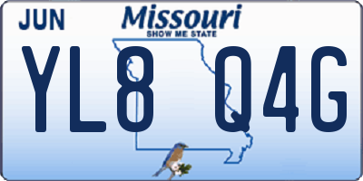 MO license plate YL8Q4G