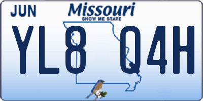 MO license plate YL8Q4H