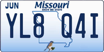 MO license plate YL8Q4I