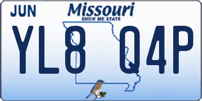 MO license plate YL8Q4P