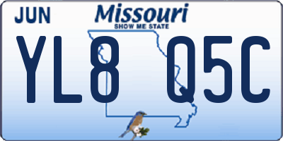 MO license plate YL8Q5C